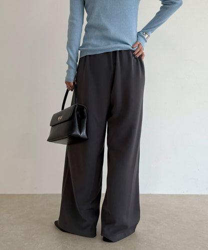 【回購率高！/有高個子尺碼】柔滑保暖直筒休閒褲