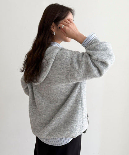 連帽針織套頭衫