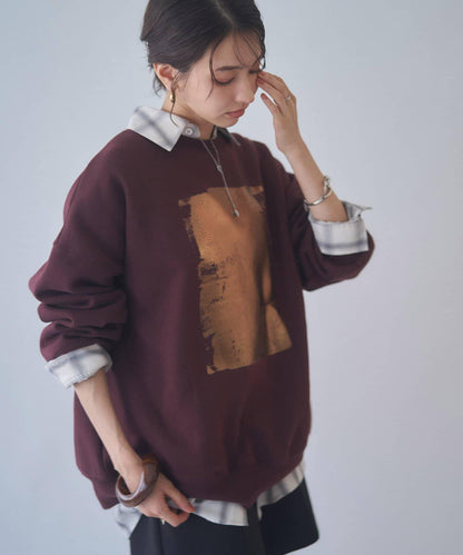 【NUNIFE / 長銷單品】金箔印花套頭衫
