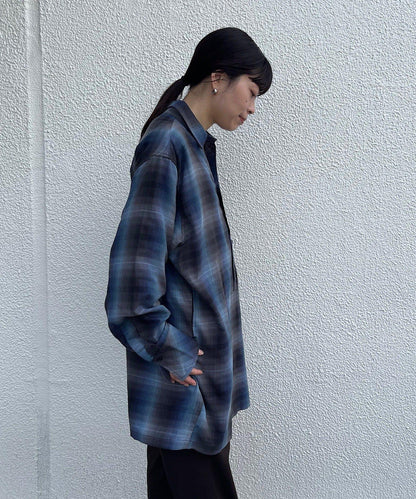 男女同款套頭格子襯衫