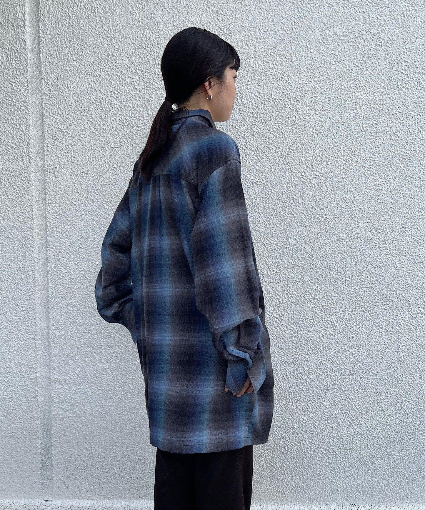 男女同款套頭格子襯衫