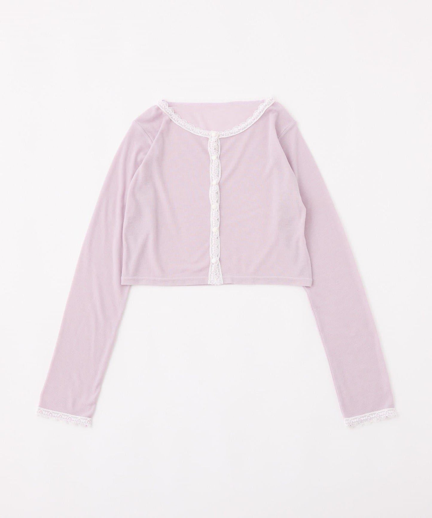 蕾絲拼接針織開衫