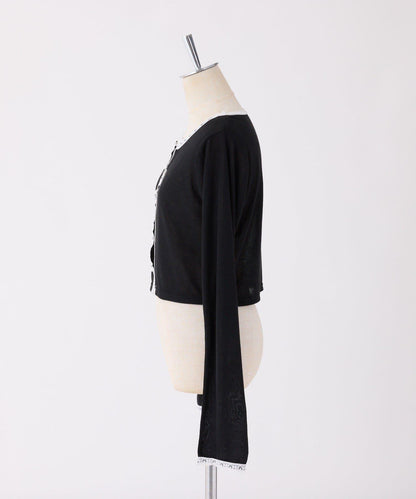 蕾絲拼接針織開衫