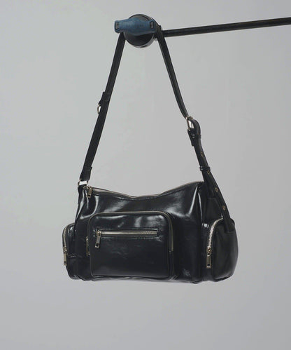 【Lui's】【Neucon】多口袋皮革單肩包