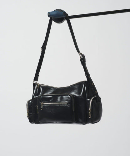 【Lui's】【Neucon】多口袋皮革單肩包