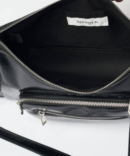 【Lui's】【Neucon】多口袋皮革單肩包