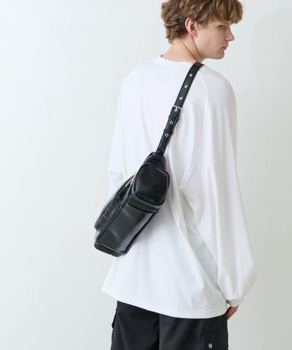 【Lui's】【Neucon】多口袋皮革單肩包