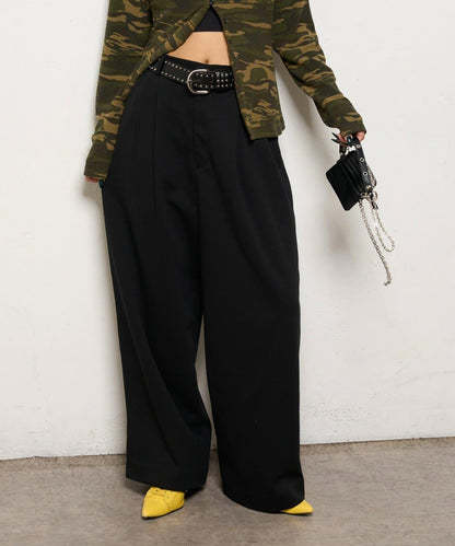 【WHO'S WHO gallery】衛衣面料雙褶西裝褲