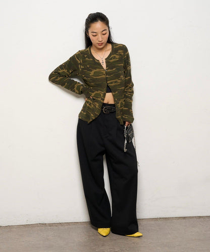 【WHO'S WHO gallery】衛衣面料雙褶西裝褲
