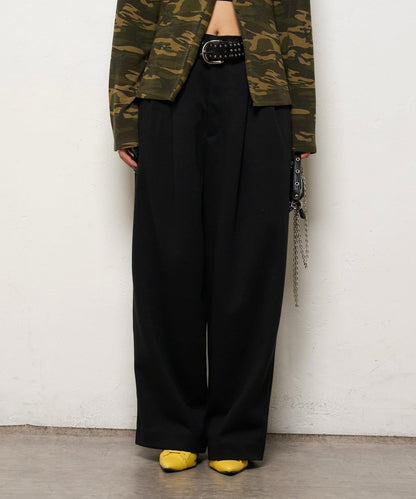 【WHO'S WHO gallery】衛衣面料雙褶西裝褲