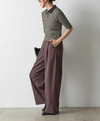 【AW】羅紋條紋POLO衫