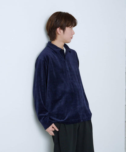 【WHIMSIC】天鵝絨POLO衫