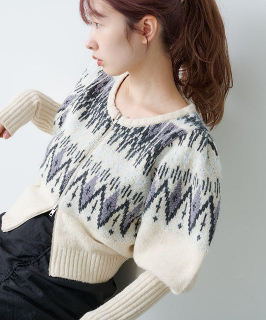 【Kastane】北歐風拉鍊開衫