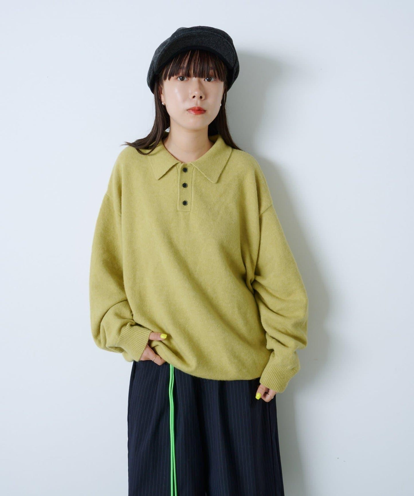 【WHIMSIC】磨毛紗線針織POLO衫