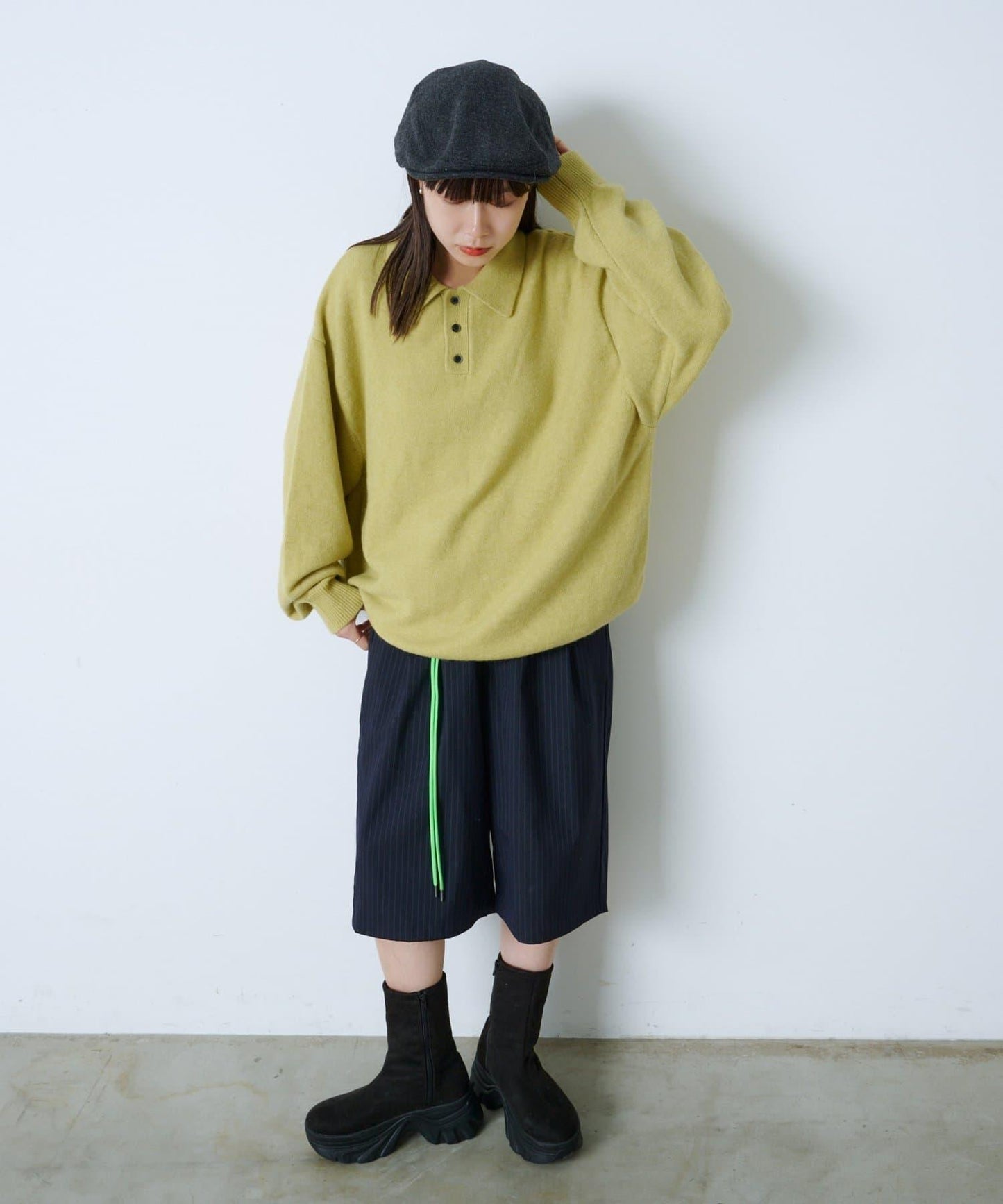 【WHIMSIC】磨毛紗線針織POLO衫