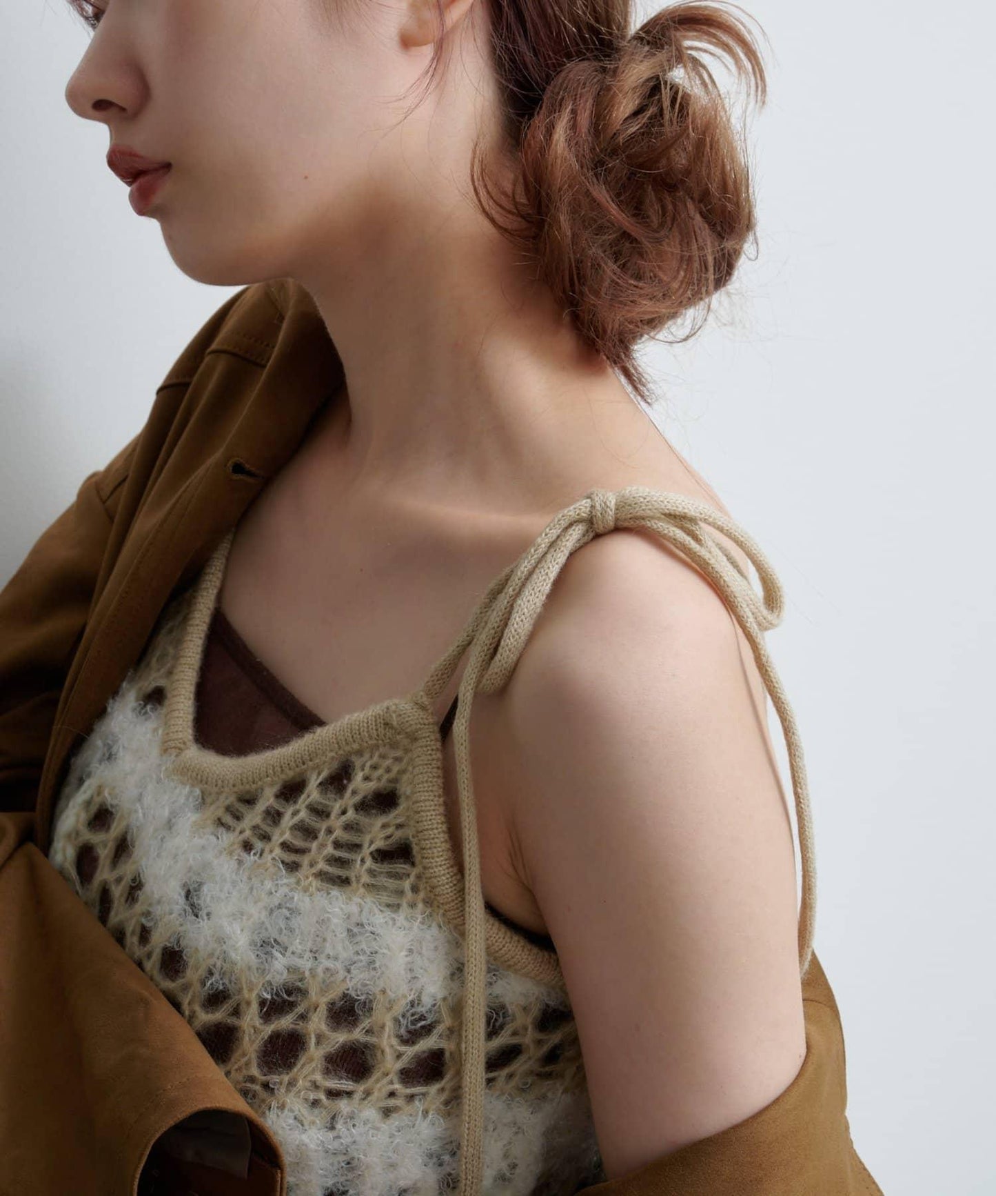 【Kastane】鏤空針織背心