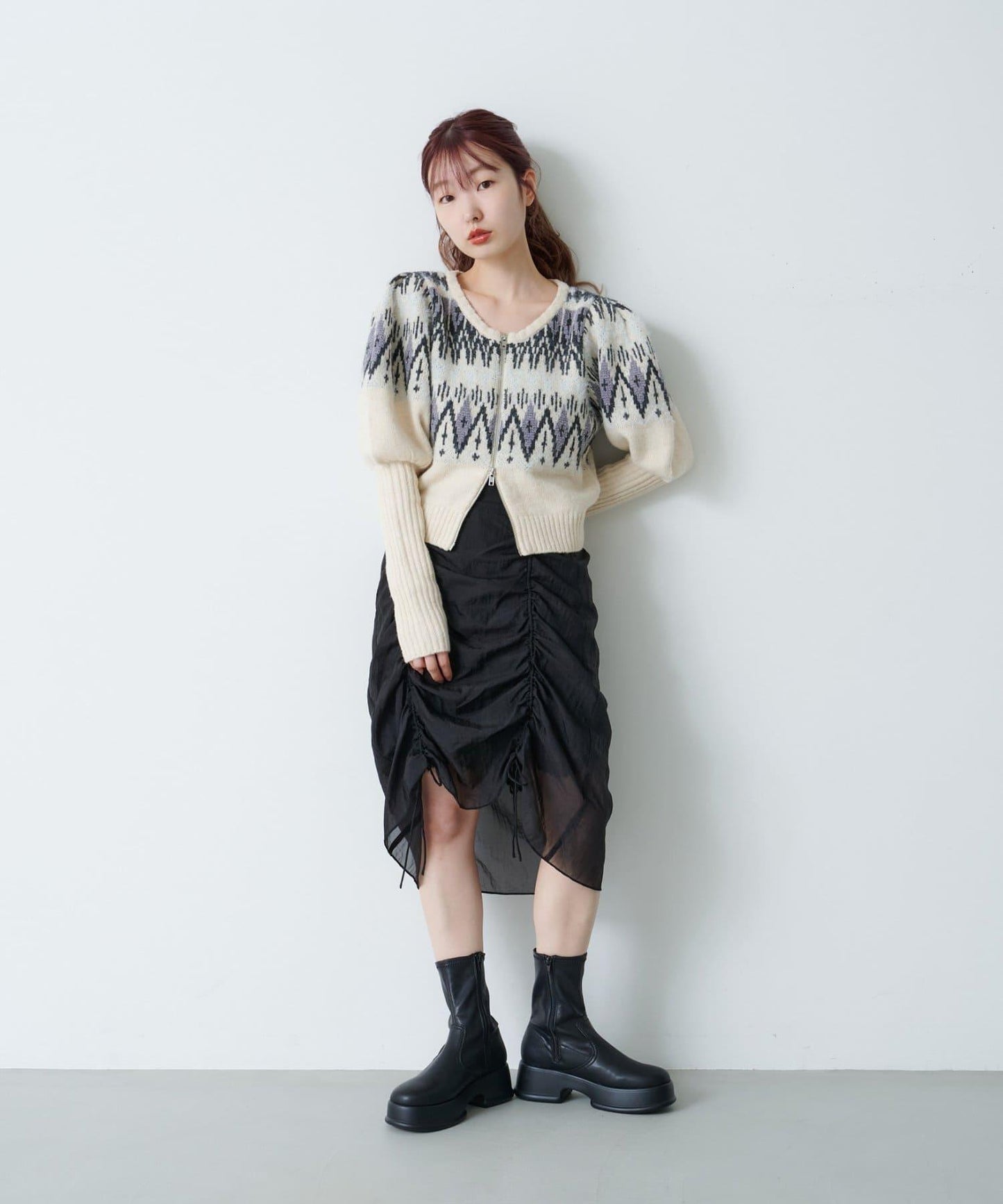 【Kastane】北歐風拉鍊開衫