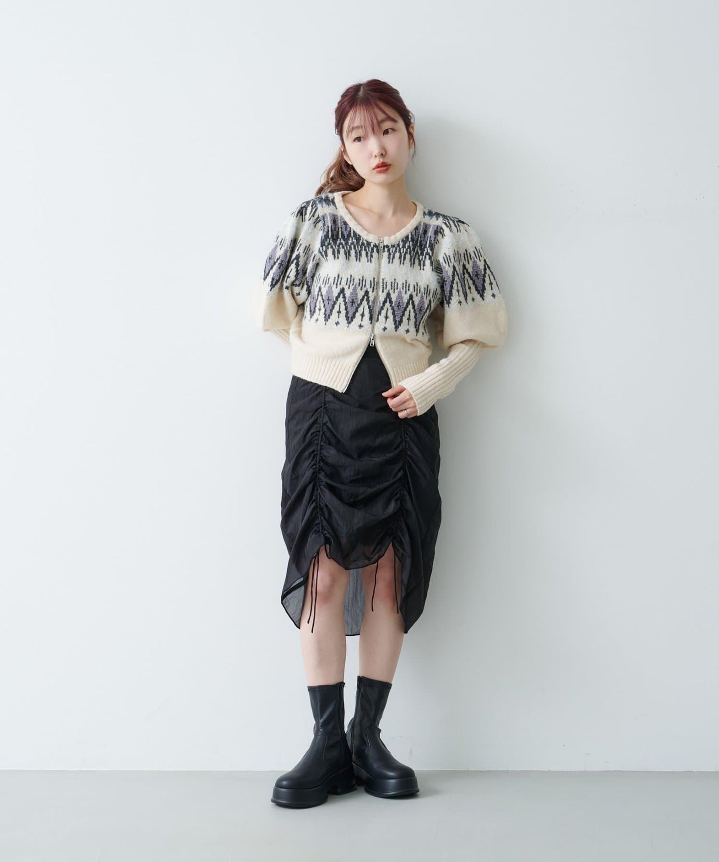 【Kastane】北歐風拉鍊開衫