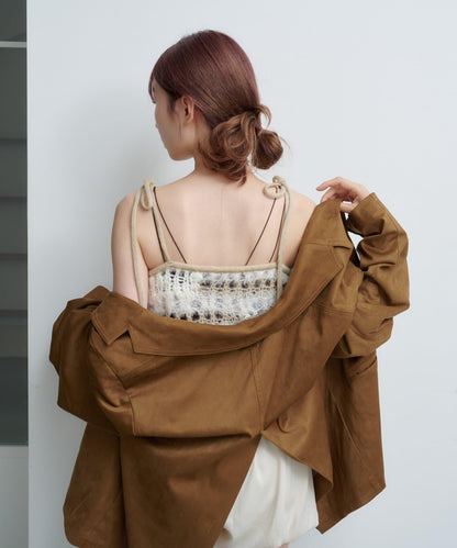 【Kastane】鏤空針織背心