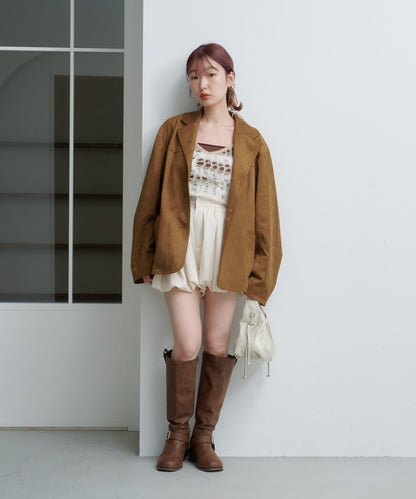 【Kastane】鏤空針織背心