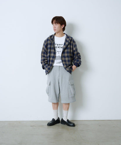 【WHIMSIC】格紋拉鍊連帽襯衫