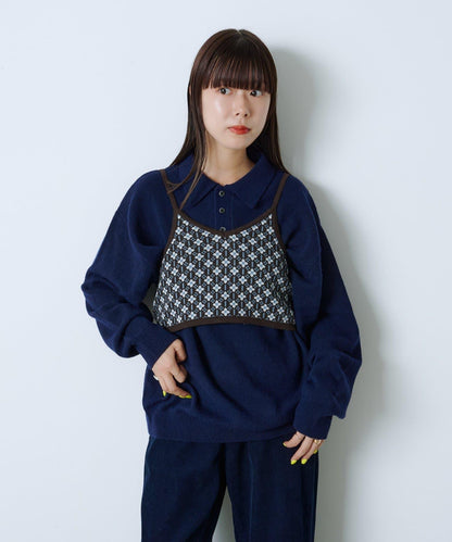 【WHIMSIC】磨毛紗線針織POLO衫
