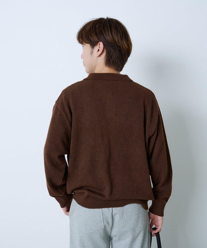 【WHIMSIC】磨毛紗線針織POLO衫