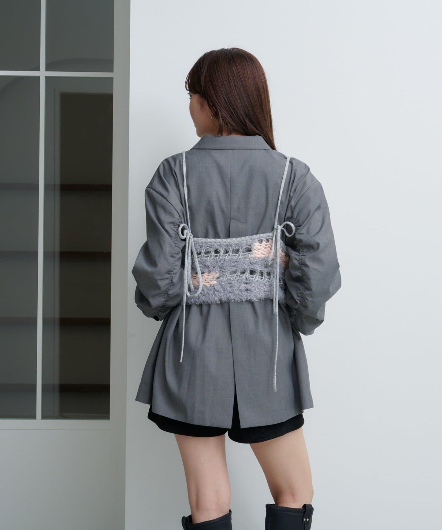 【Kastane】鏤空針織背心