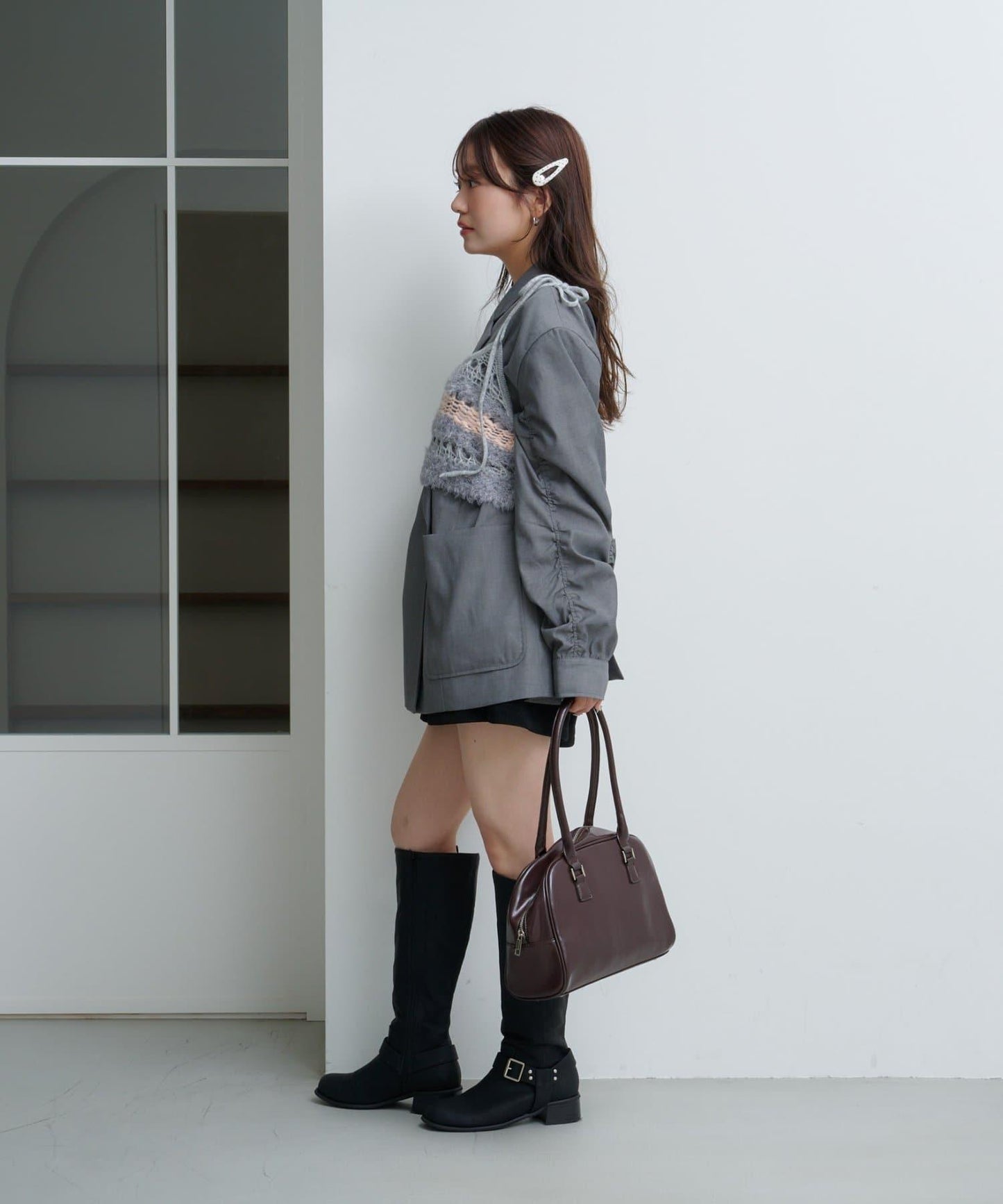 【Kastane】鏤空針織背心