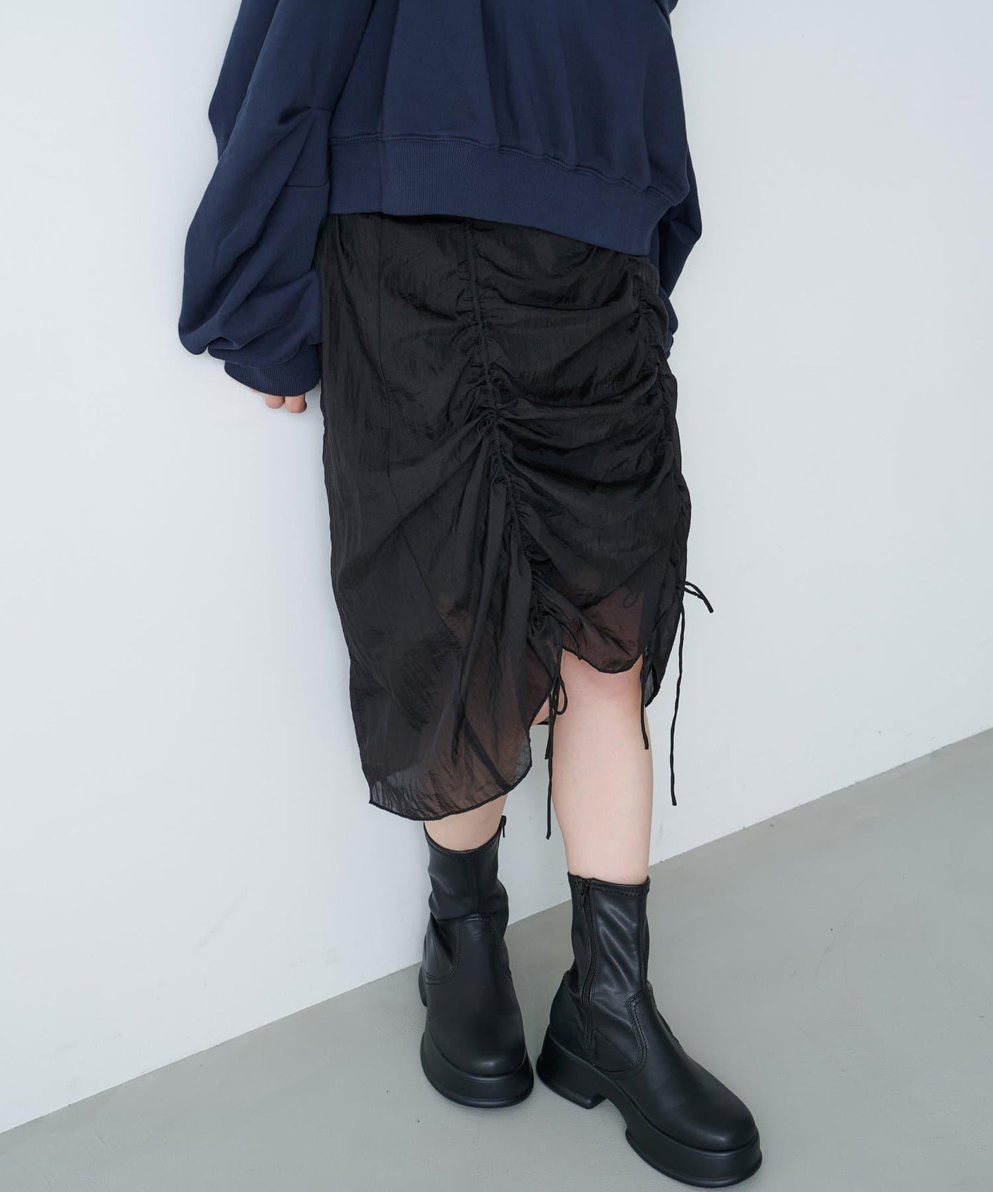 【Kastane】透視褶皺半身裙