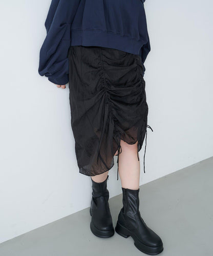 【Kastane】透視褶皺半身裙