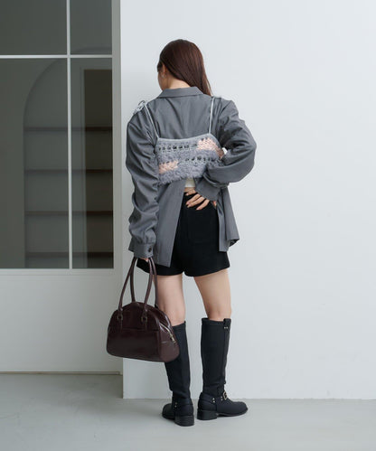 【Kastane】鏤空針織背心