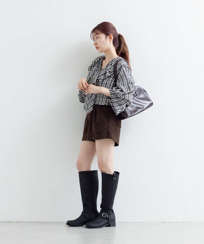 【Kastane】荷葉邊蝴蝶結襯衫