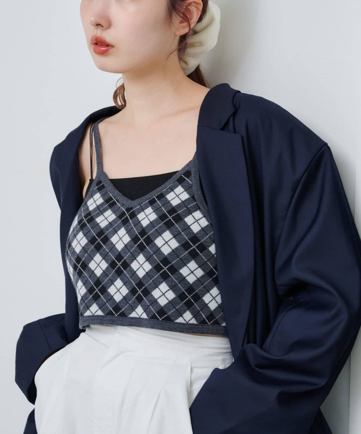 【Kastane】提花針織背心