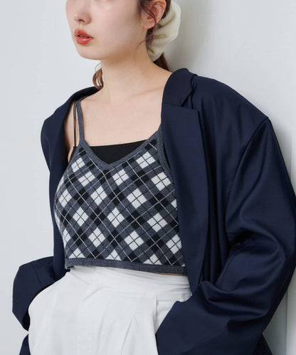 【Kastane】提花針織背心