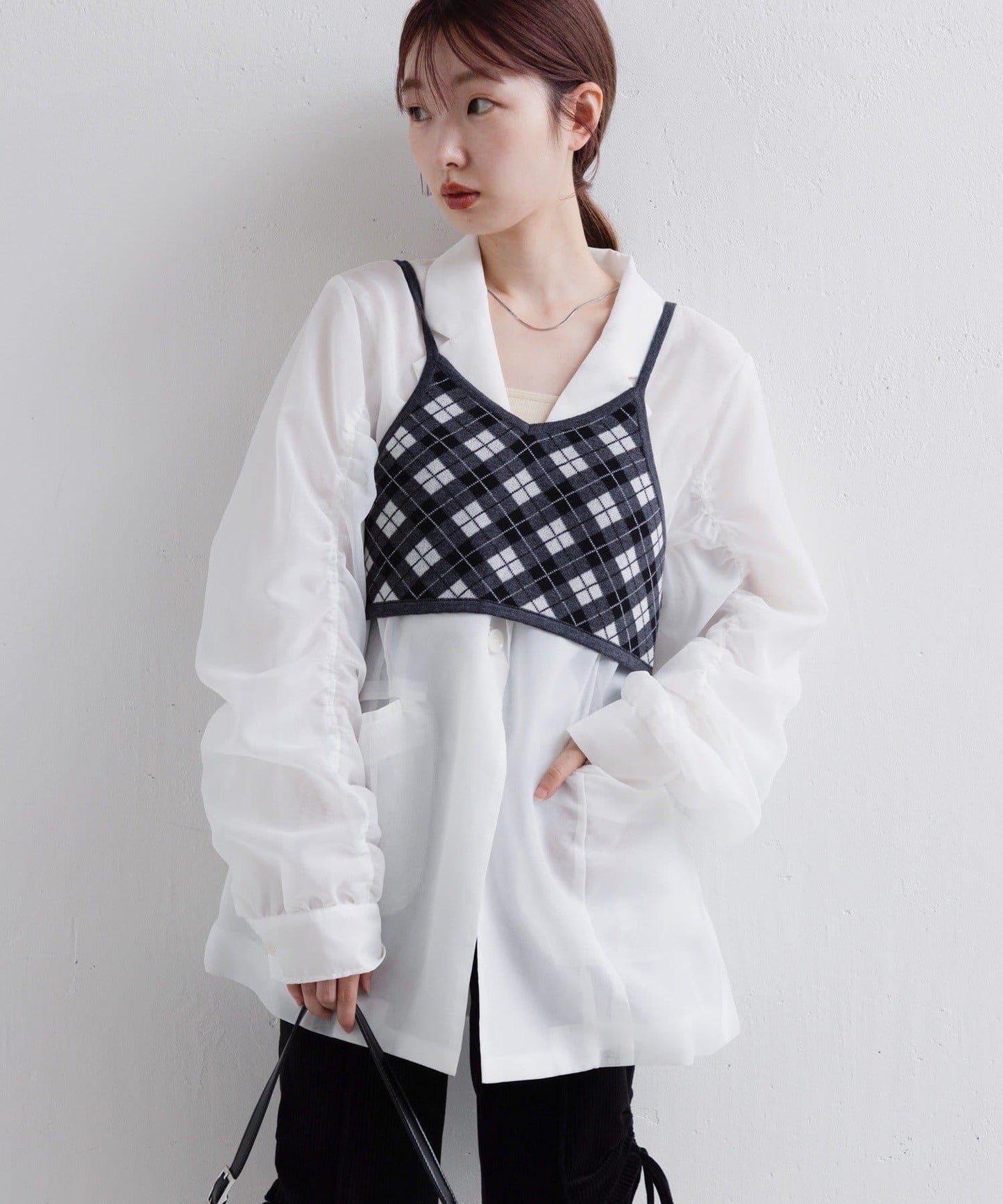 【Kastane】提花針織背心