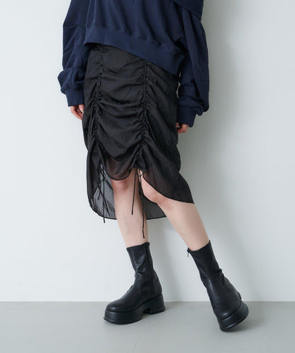 【Kastane】透視褶皺半身裙