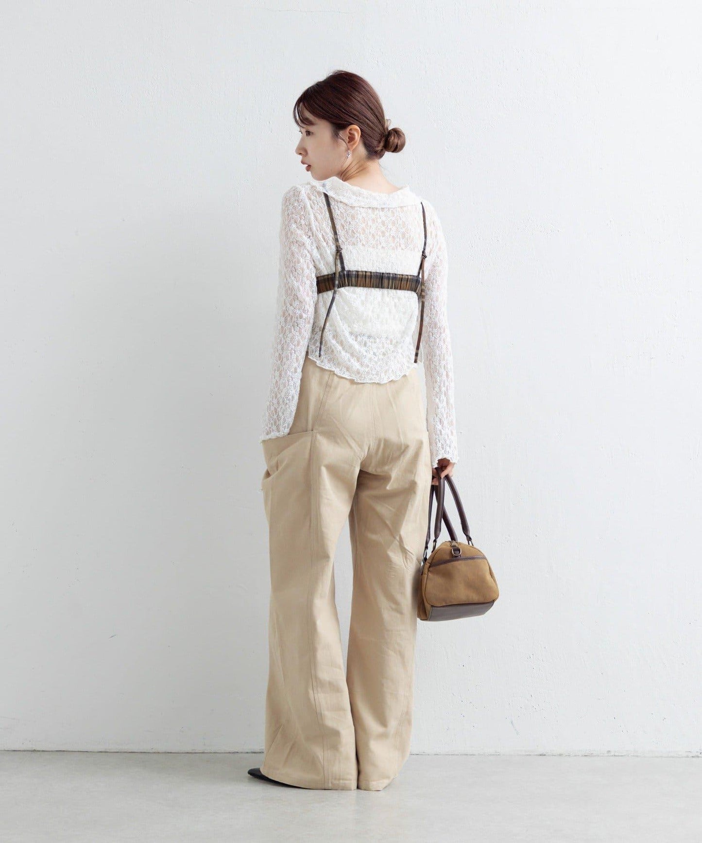 【Kastane】網紗牛仔吊帶上衣