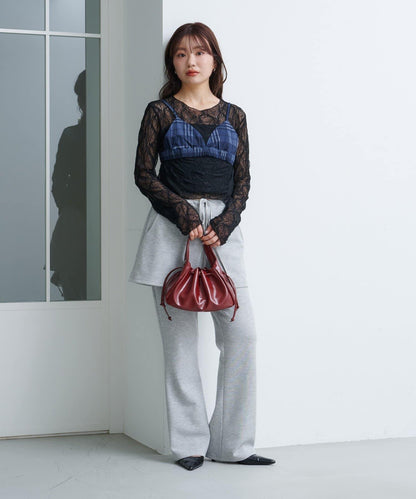 【Kastane】網紗牛仔吊帶上衣