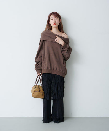 【Kastane】蕾絲透視中長裙