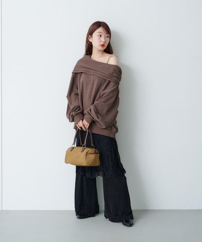 【Kastane】蕾絲透視中長裙