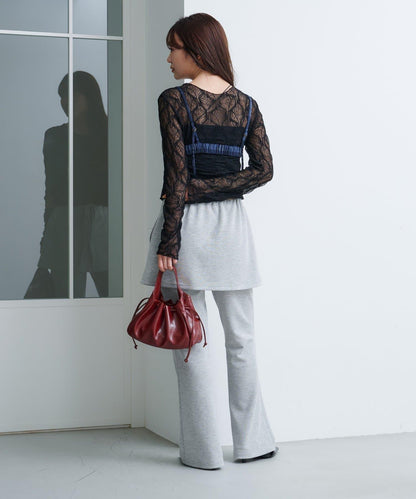 【Kastane】網紗牛仔吊帶上衣