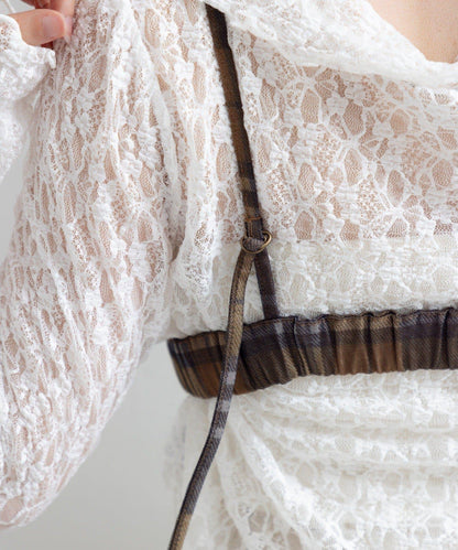 【Kastane】網紗牛仔吊帶上衣