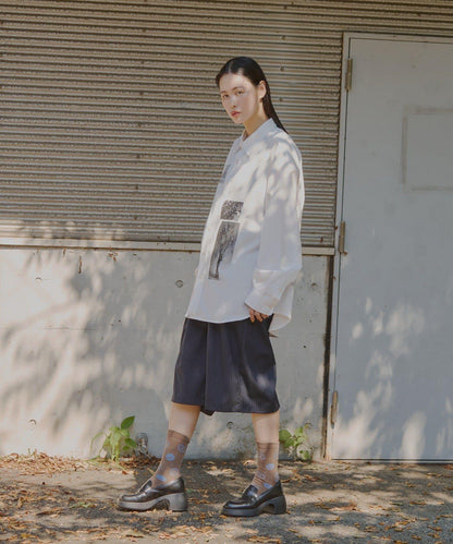 【WHIMSIC】融化午後圖案印花襯衫