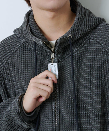 【Kastane】【WHIMSIC】華夫格拉鍊連帽衛衣