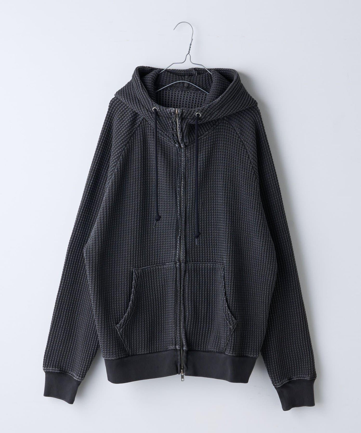 【Kastane】【WHIMSIC】華夫格拉鍊連帽衛衣