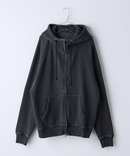 【Kastane】【WHIMSIC】華夫格拉鍊連帽衛衣