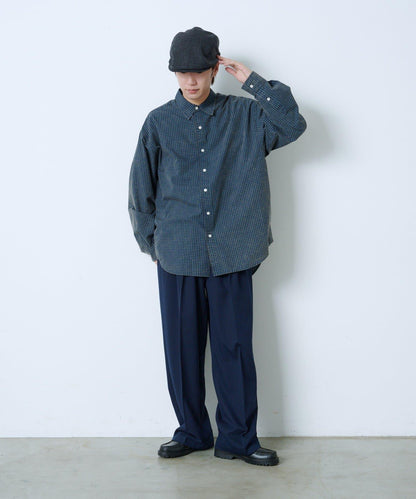 ACID WASHED格紋襯衫