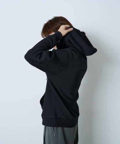 【Kastane】【WHIMSIC】華夫格拉鍊連帽衛衣