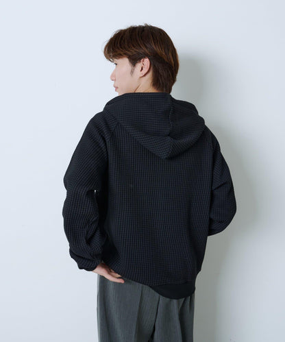 【Kastane】【WHIMSIC】華夫格拉鍊連帽衛衣